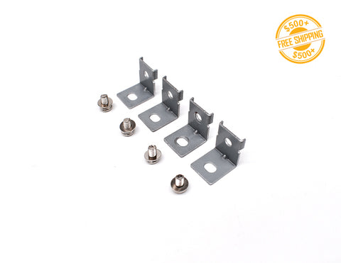 Top view of Transformer (RSP Series) Mounting Brackets with screws; a label of free shipping for orders over $500 is shown as well.