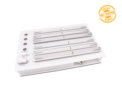 Undercabinet light sample box with sensors, switches, aluminum channels and strip light