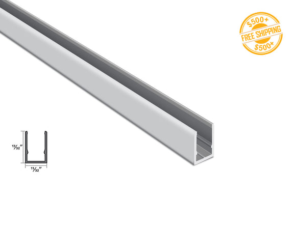 Dimensions of the WINT neon mounting aluminum channel.