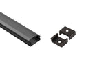 SLIM FLAT - YD 1205 Black Aluminum Channel + Black Diffuser - 24"/94" - 8