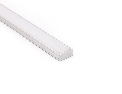 A end cap without a hole is installed on one side of Aluminum Channel SLIM FLAT - ES 1709