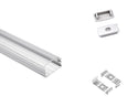 WIDE FLAT - YD 2002 Aluminum Channel + Clear Diffuser - 94" - 8