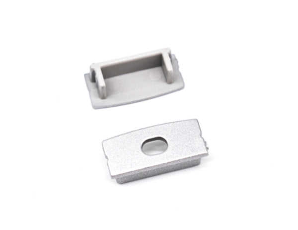 Aluminum Channel WIDE FLAT Accessories - YD 2002 End Caps (pair) - 1