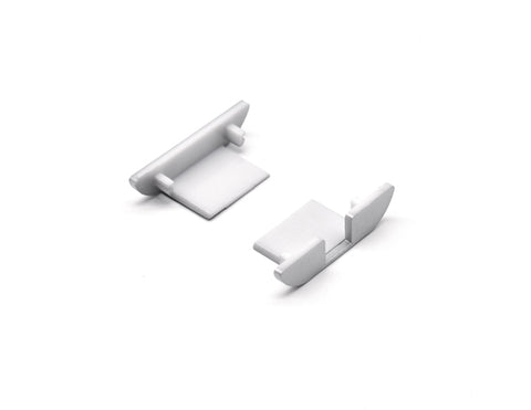Aluminum Channel THIN FLAT Accessories - YD 2601 End Caps (pair)