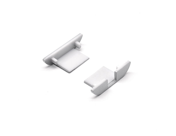 Aluminum Channel THIN FLAT Accessories - YD 2601 End Caps (pair) - 1