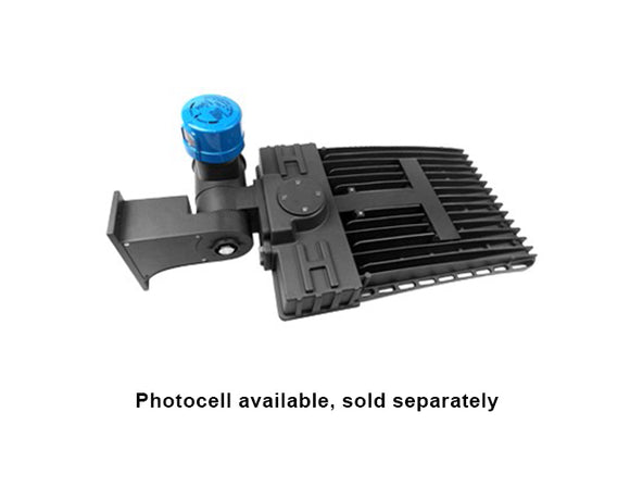 Top view of LED Shoebox Light 150W, with a photocell attached.