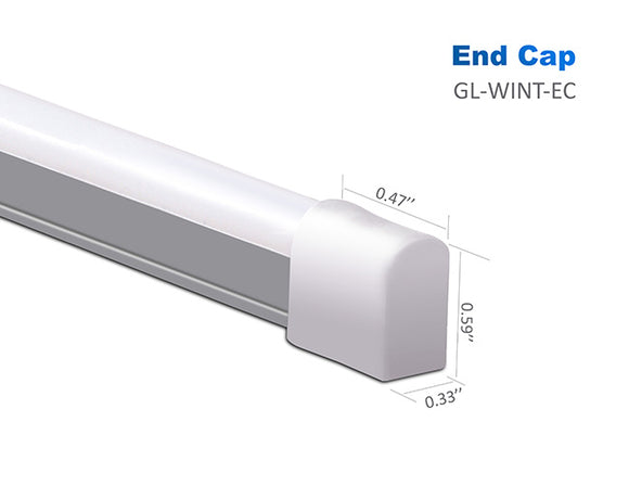 Dimensions of end cap.